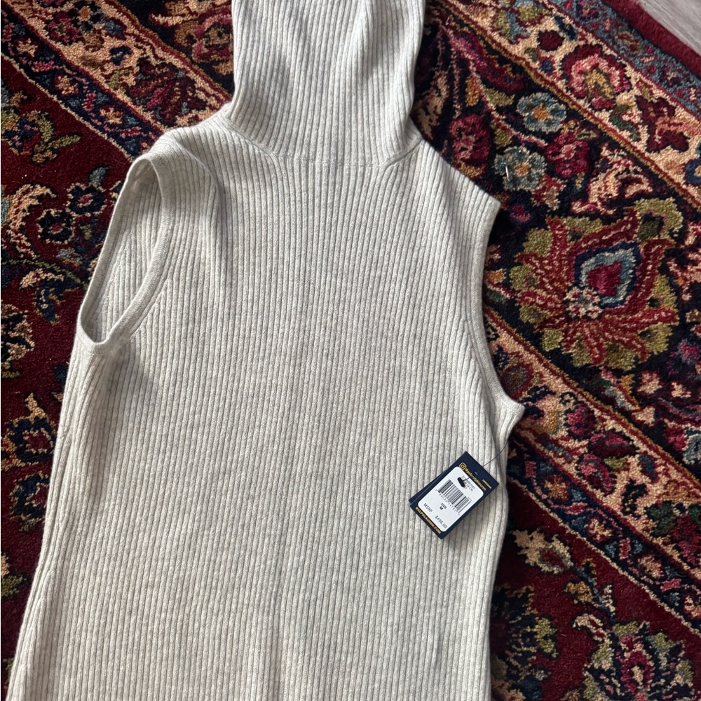 Polo Ralph Lauren grey cashmere Sleeveless Turtleneck Sweater dress